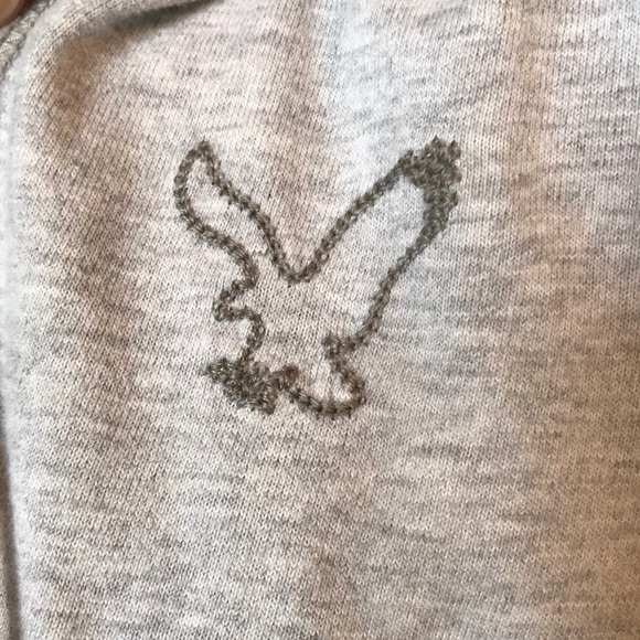 AE Lightweight Grey Zip Up Hooded Sweatshirt - Picture 4 of 5